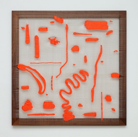 Analia Saban, Core Memory, Brushstrokes (Fluorescent Orange), 2025 , Tanya Bonakdar Gallery