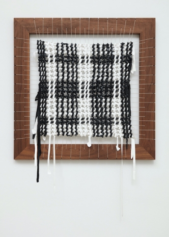 Analia Saban, Core Memory, Plaid (Black and White), 2024 , Tanya Bonakdar Gallery