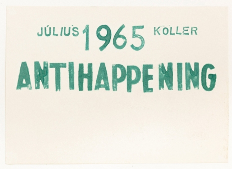 Július Koller, Antihappening, 1965 , The Mayor Gallery