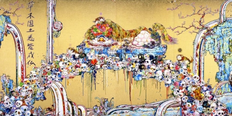 Takashi Murakami , A Picture of the Blessed Lion Who Nestles with the Secrets of Death and Life, 2014 , Gagosian