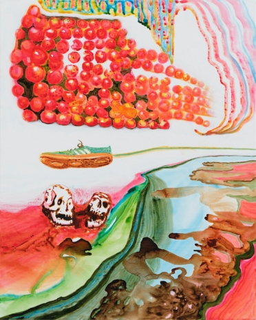 John Kørner, Group of Flying Apples, 2025 , Galleri Bo Bjerggaard