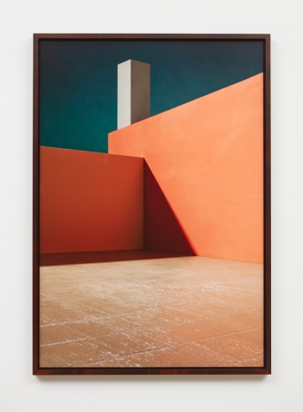 James Casebere, Courtyard with Orange Wall, 2017 , Sean Kelly