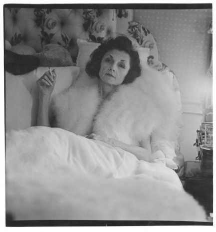 Diane Arbus, Brenda Diana Duff Frazier, 1938 Debutante of the Year, at home, Boston, Mass., 1966, David Zwirner