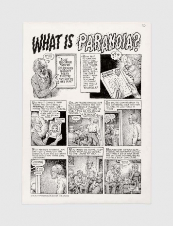 R. Crumb, What is Paranoia?, 2025, David Zwirner