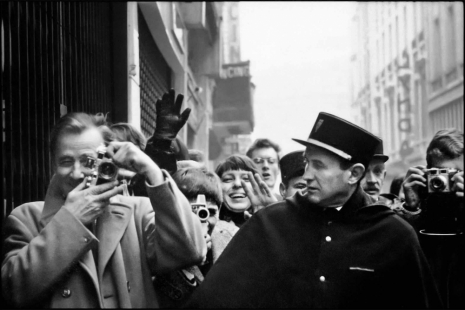 Paul McCartney, Photographers, fans, and officers, rue de Caumartin, Paris, January 1964, , Gagosian