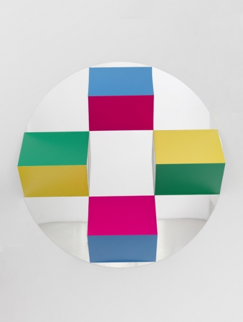 Daniel Buren, Du cercle au carré : Haut-relief - DBPF87, 2025, Mennour
