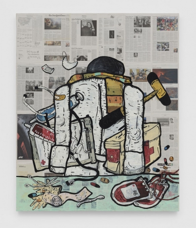 Rirkrit Tiravanija, untitled 2025 (the intellects take leave, fig. seven) (new york times, january 30, 2025), 2025, Gladstone Gallery