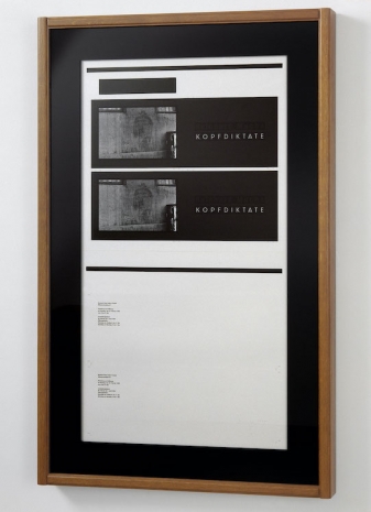 Reinhard Mucha, Edition 1990 - >>Kopfdiktate>Head Dictations