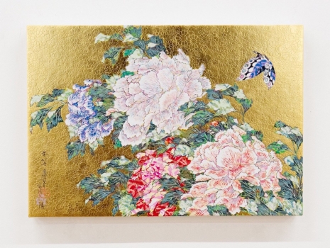 Takashi Murakami, Katsushika Hokusai’s “Peonies and Butterflies” - SUPERFLAT, 2025-2026, Perrotin