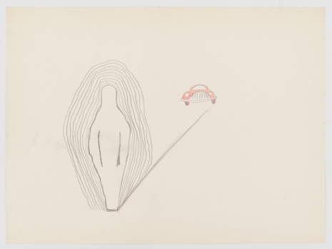 Walter De Maria, Shadow with red car, c. 1961–64 , Gagosian