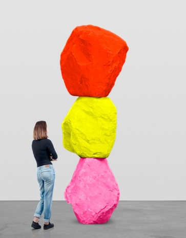 Ugo Rondinone , pink yellow red mountain, 2025 , Galerie Eva Presenhuber