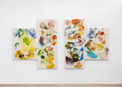 Kenjiro Okazaki , Suddenly she turned, flung her arms around lover's neck. LiSing the veil that covered her face, he kissed her. 'I have you again ̶at last!' A drone shaVered silken sWllness. The swooning honeybee descended upon petals of Rosa chinensis..., 2025 , galerie frank elbaz