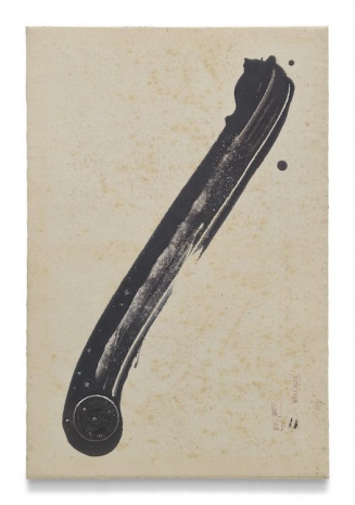 Paul Sietsema, Action painting (black line), 2025 , Marian Goodman Gallery