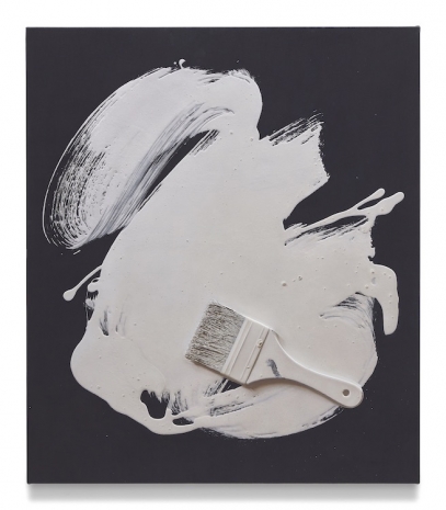 Paul Sietsema, Action painting (white on black), 2025 , Marian Goodman Gallery