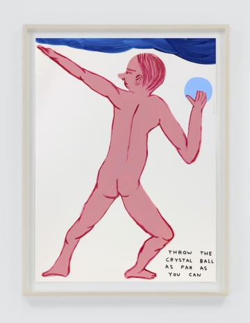 David Shrigley , Untitled (Throw the Crystal Ball), 2025 , Anton Kern Gallery
