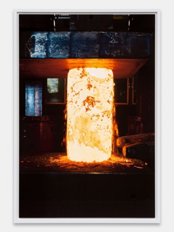 Wolfgang Tillmans, Stauchen eines Blocks auf einer Freiformschmiedepresse, Dirostahl, Remscheid, a, 2024 , Regen Projects
