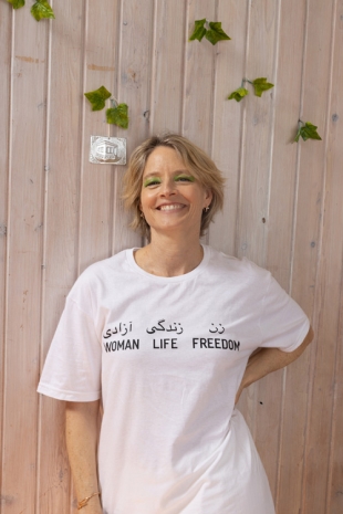 Wolfgang Tillmans, Jodie with W.L.F. shirt, 2023 , Regen Projects