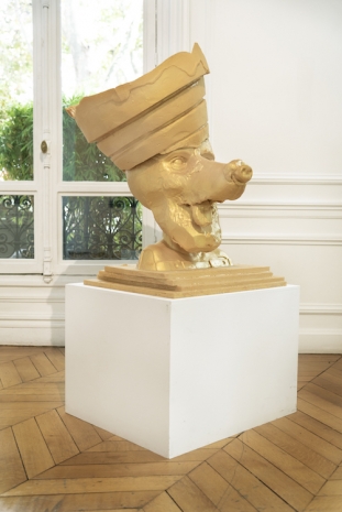 Paul McCarthy , Gold Butter Dog 1, Guggenheim Crown, 2003 , NO NAME