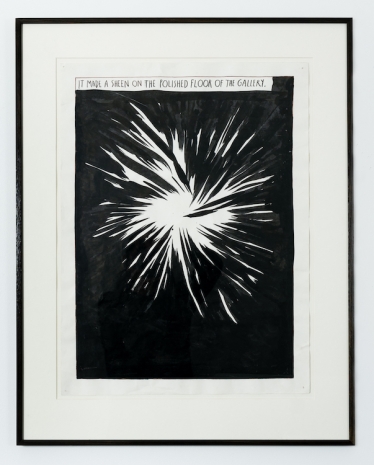 Raymond Pettibon , It made a sheen on the polished floor of the gallery, 1987 , NO NAME