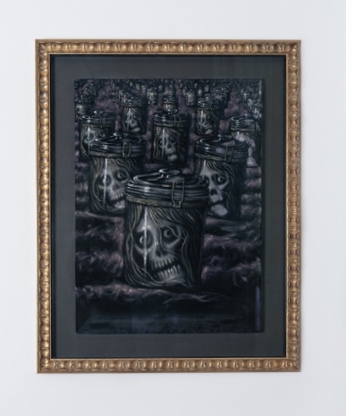 Jim Shaw , I was setting up a card table with a magnifying glass, 1997 , NO NAME