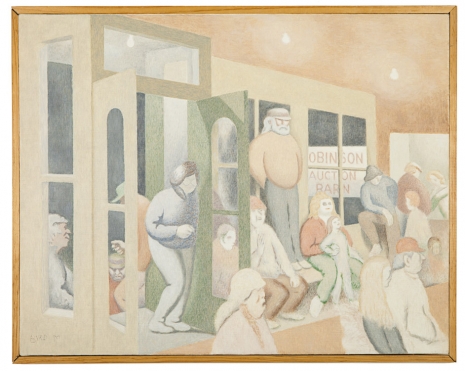 David Byrd, Auction Crowd, 1990 , Anton Kern Gallery