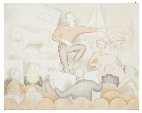 David Byrd, Auctioneer and Man Reading Paper, 1978 , Anton Kern Gallery