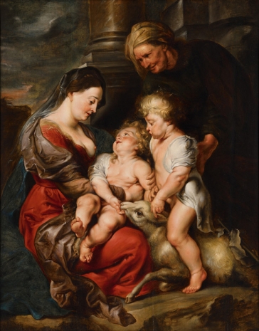 Peter Paul Rubens, The Virgin and Christ Child, with Saints Elizabeth and John the Baptist, c. 1611–14 , Gagosian
