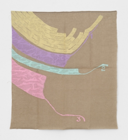 Giorgio Griffa, Quattro colori, 2012 , Casey Kaplan