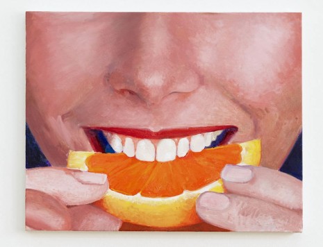 Nolan Simon, Orange Slice Painting or My Face When you dig down one more layer and itʼs all about a deeper sort of antagonistic respect for people, 2013, Sies + Höke Galerie