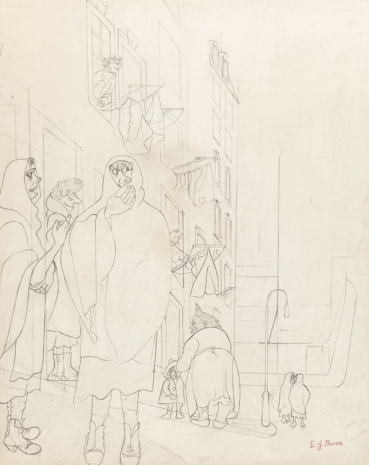 Edward Burra, The Tenement, , The Mayor Gallery