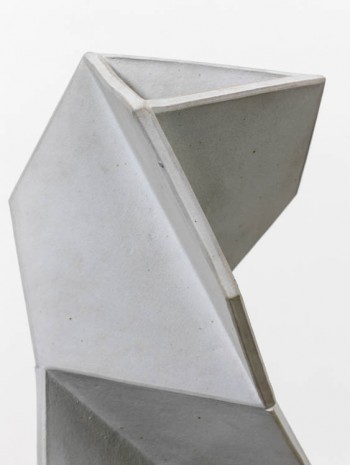 John Mason, Vertical Torque, White (detail), 1997, David Kordansky Gallery