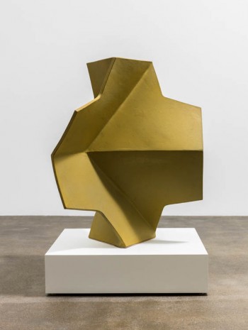 John Mason, Folded Cross, Yellow-Gold, 2002, David Kordansky Gallery