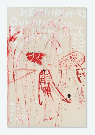 Jonathan Meese, ERZMUMIE MIT (H)ERZ HOT!, 2025 , Tim Van Laere Gallery