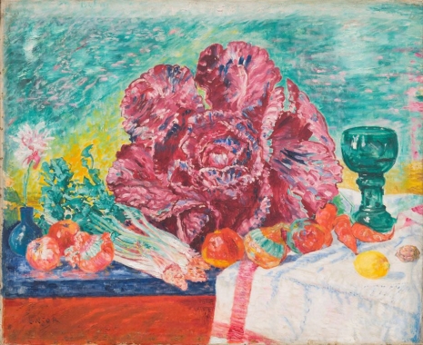 James Ensor, Chou rouge et verre de vin vert, 1925 , Tim Van Laere Gallery