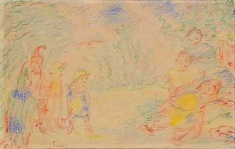 James Ensor, Gosses multicolores en liesse sous la feuillée, 1938 , Tim Van Laere Gallery