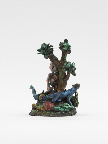 Bram Demunter, Tree with pink skeleton and goose, 2026 , Tim Van Laere Gallery