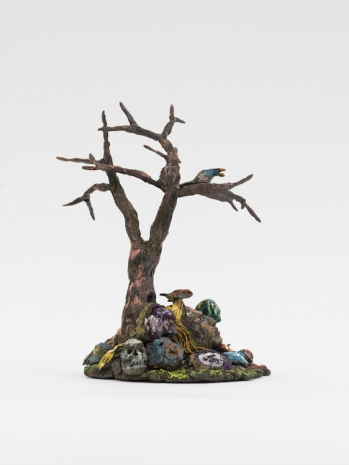 Bram Demunter, Snag with heads and bird, 2026 , Tim Van Laere Gallery