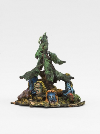 Bram Demunter, Conifer with bear and creatures, 2026 , Tim Van Laere Gallery