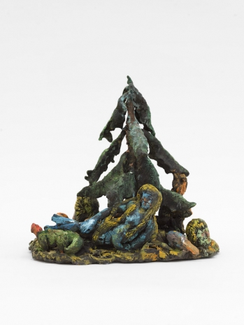 Bram Demunter, Conifer with bear and creatures, 2026 , Tim Van Laere Gallery