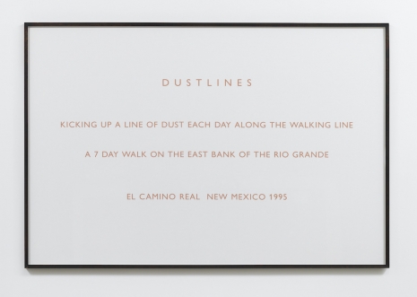 Richard Long , Dustlines, New Mexico, 1995 , Lisson Gallery