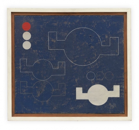 Sophie Taeuber-Arp, Composition à cercles-à-bras angulaires en lignes et plans (Composition with Circles with Angular Arms in Lines and Planes), 1930 , Hauser & Wirth