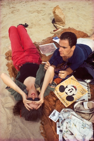 Nan Goldin , C.Z. and Max on the beach, Truro, Mass. (1976) from “The Ballad of Sexual Dependency”, 1973–86, Gagosian