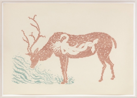 Claudia Losi, Rimettaggi - Cervo alla fonte (serpenti), 2025 , Monica De Cardenas