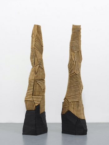 David Nash , Two Multicut Columns, 2000 , Galerie Lelong