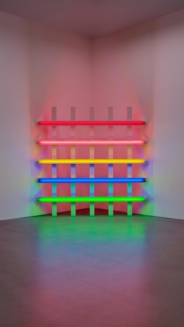 Dan Flavin, untitled (in honor of Leo at the 30th anniversary of his gallery), 1987, David Zwirner