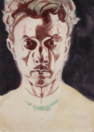 Léon Spilliaert, Autoportrait au gilet jaune (Self-Portrait with Yellow Waistcoat), 1911 , David Zwirner