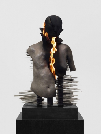 Liliane Lijn , Lilith: Portrait of the Artist on Fire, 2001 , Sylvia Kouvali