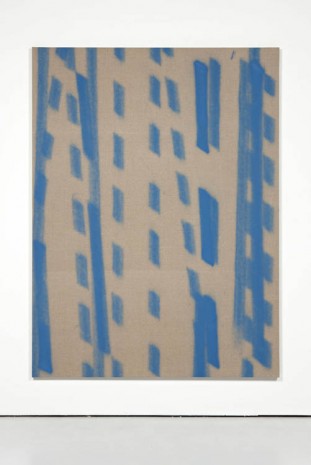 Fredrik Værslev, Untitled (Trolley Painting: Blue stripes), 2012, The Modern Institute