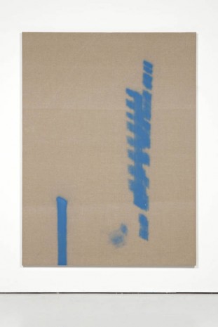 Fredrik Værslev, Untitled (Trolley Painting: Two blue lines), 2012, The Modern Institute