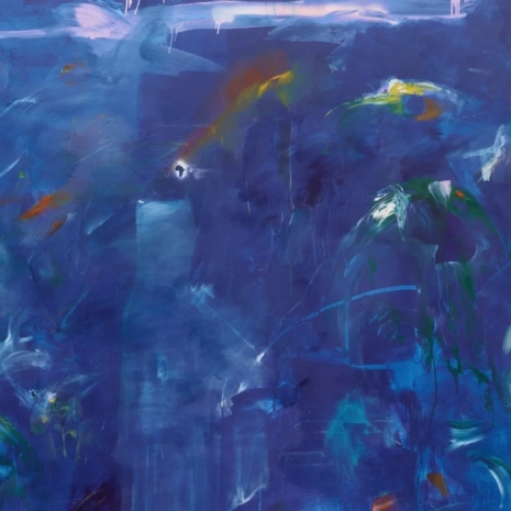 Kwamé Azure Gomez, Backwater Blue Moon, 2025 (detail), Marianne Boesky Gallery